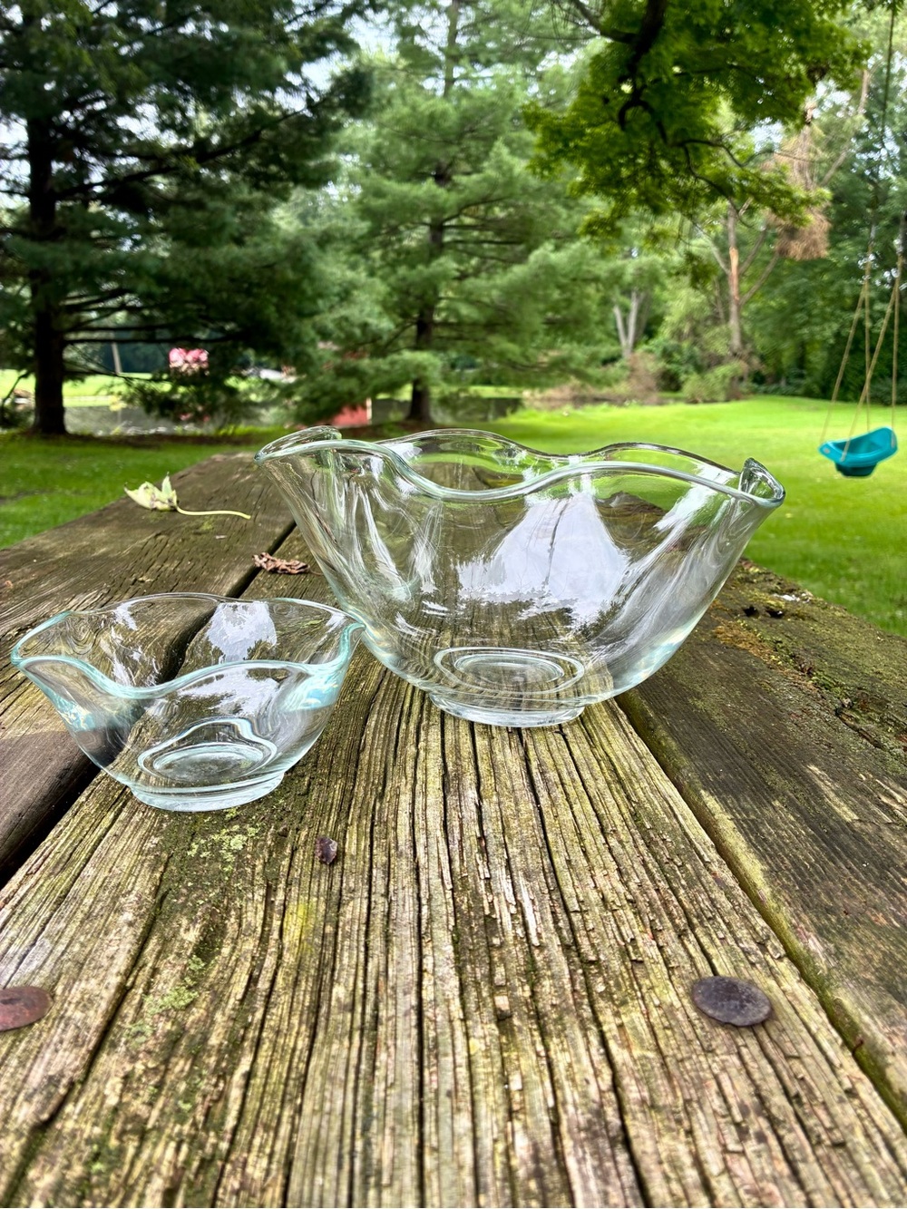 Clear Glass Decorative Bowl Set